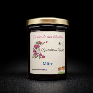 Confiture Artisanale au miel – Mûre – 245g